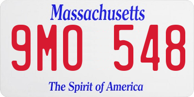 MA license plate 9MO548