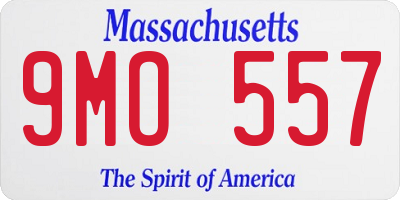 MA license plate 9MO557