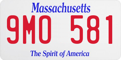 MA license plate 9MO581