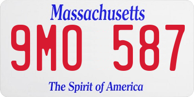 MA license plate 9MO587