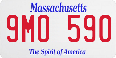 MA license plate 9MO590