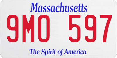 MA license plate 9MO597
