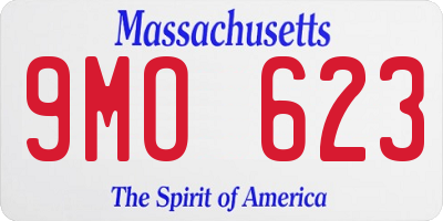 MA license plate 9MO623