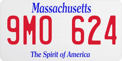 MA license plate 9MO624