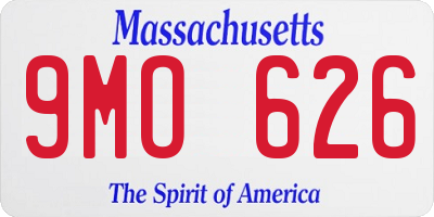 MA license plate 9MO626