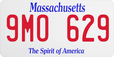 MA license plate 9MO629