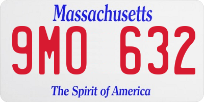 MA license plate 9MO632