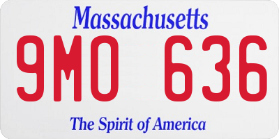 MA license plate 9MO636