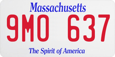 MA license plate 9MO637