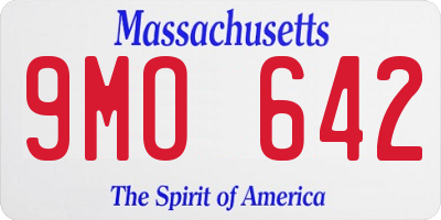 MA license plate 9MO642