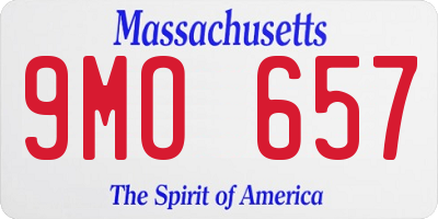 MA license plate 9MO657