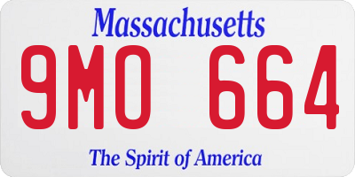 MA license plate 9MO664