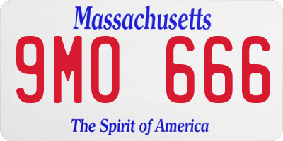 MA license plate 9MO666