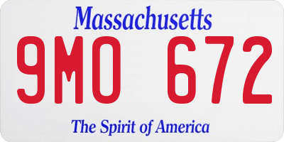 MA license plate 9MO672