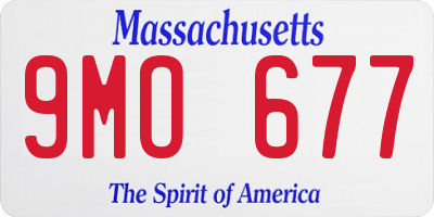 MA license plate 9MO677