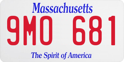 MA license plate 9MO681