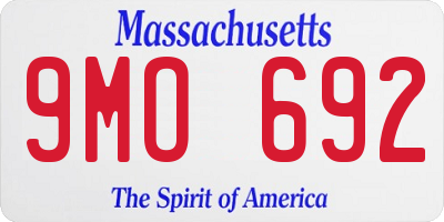MA license plate 9MO692