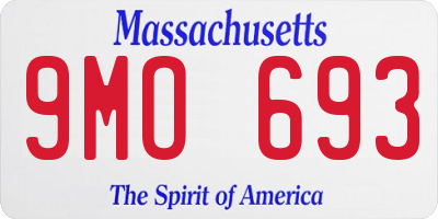 MA license plate 9MO693