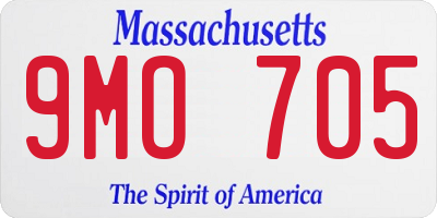 MA license plate 9MO705