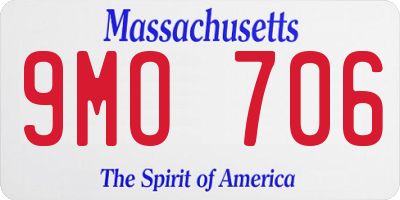 MA license plate 9MO706