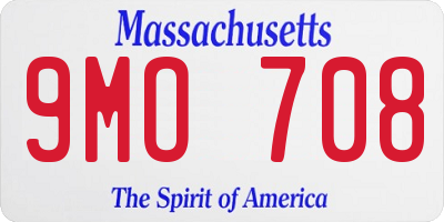 MA license plate 9MO708