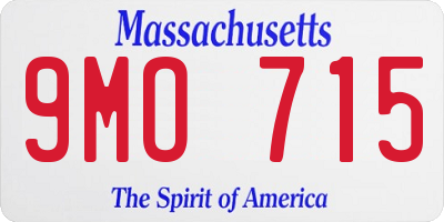 MA license plate 9MO715