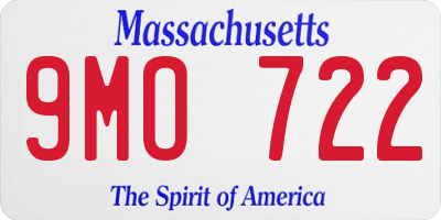 MA license plate 9MO722