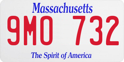 MA license plate 9MO732