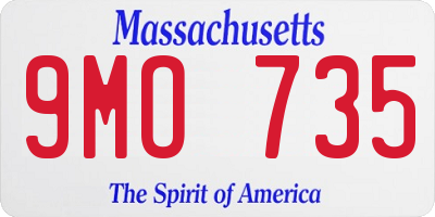 MA license plate 9MO735