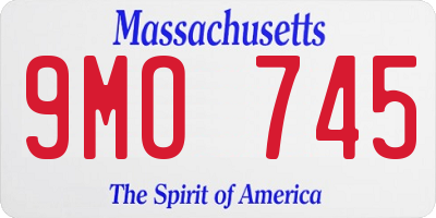 MA license plate 9MO745