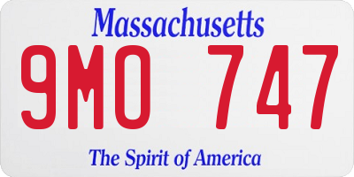MA license plate 9MO747