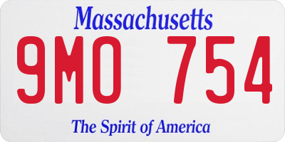 MA license plate 9MO754