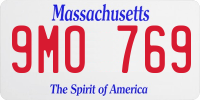 MA license plate 9MO769