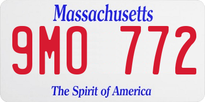 MA license plate 9MO772