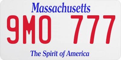 MA license plate 9MO777