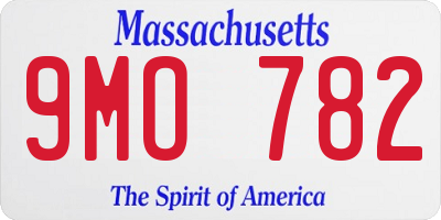 MA license plate 9MO782
