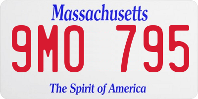 MA license plate 9MO795