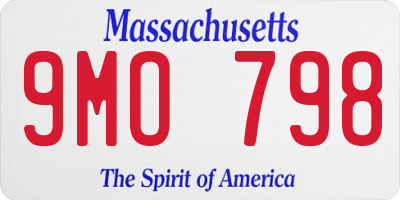 MA license plate 9MO798