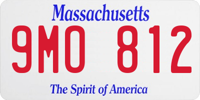MA license plate 9MO812