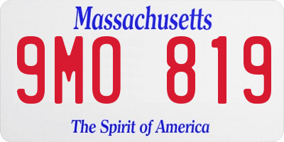 MA license plate 9MO819