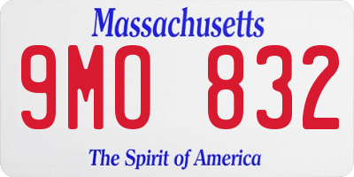 MA license plate 9MO832