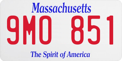 MA license plate 9MO851