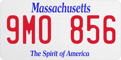 MA license plate 9MO856