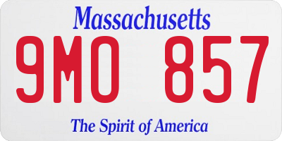 MA license plate 9MO857
