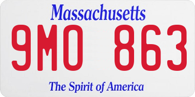 MA license plate 9MO863