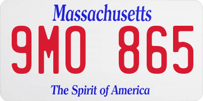 MA license plate 9MO865