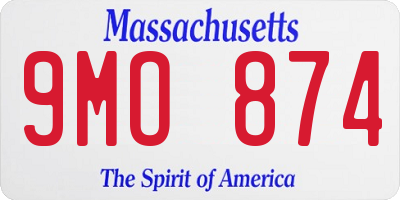 MA license plate 9MO874