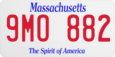MA license plate 9MO882