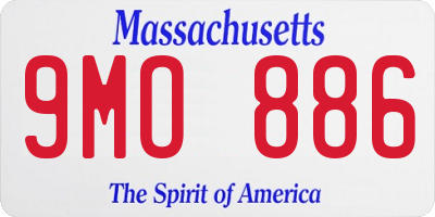 MA license plate 9MO886