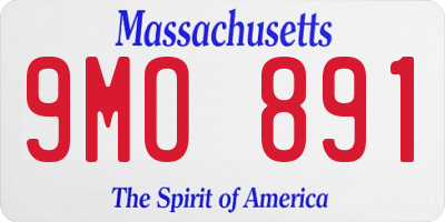MA license plate 9MO891